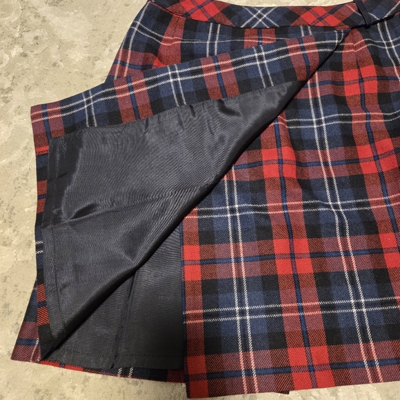 Esprit Plaid Wrap Skirt Wool - Picture 4 of 9